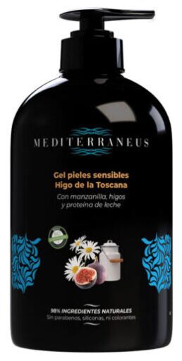 Mundo Natural Gel Mediterraneus pour peaux sensibles, Figue de Toscane, 500 ml
