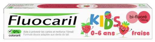 Fluocaril Gel&eacute;e &agrave; la fraise pour enfants de 3 &agrave; 6 ans 75 ml