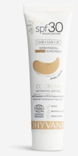 Dhyvana Cr&egrave;me solaire Amber Honey SPF 30 50 ml