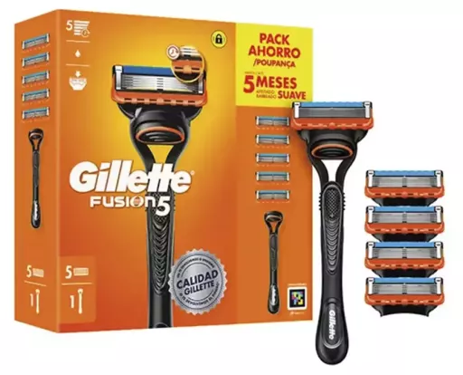 Gillette Machine Fusion 5 + 5 pi&egrave;ces de rechange
