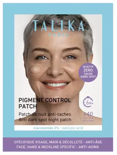 Talika Patchs de contr&ocirc;le de la pigmentation pour les taches solaires et de vieillesse, 40 unit&eacute;s