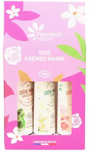 Fleurance Nature Trio Cr&egrave;mes Mains Almandra, Rosa et Jasmin 3 Pi&egrave;ces