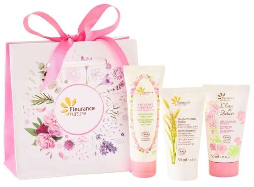 Fleurance Nature Sac Trio Voyage rose 3 pi&egrave;ces