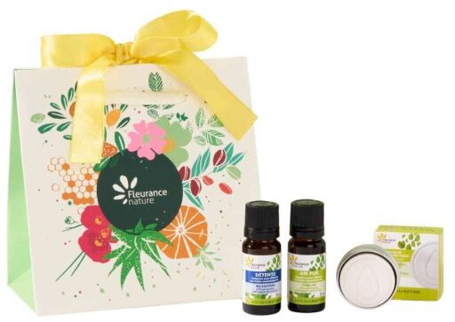 Fleurance Nature Petit sachet de diffusion d'huiles essentielles avec ruban jaune (3 pi&egrave;ces)