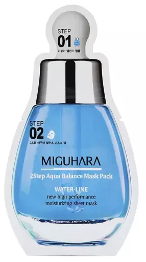 Miguhara Masque Aqua Balance en 2 &eacute;tapes, paquet de 2 unit&eacute;s