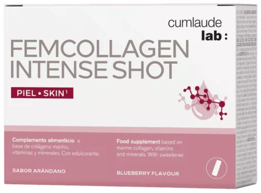 Cumlaude Lab Femcollagen Intense Shot 7 ampoules de 25 ml Myrtille