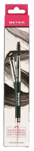 Brosse double pour sourcils et cils, poils synth&eacute;tiques, taille N8