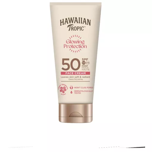 Hawaiian Tropic Cr&egrave;me visage protectrice &eacute;clat SPF50 50 ml