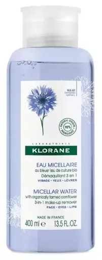 Eau micellaire nettoyante au bleuet bio 400 ml