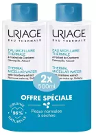 Eau micellaire thermale pour peaux normales &agrave; s&egrave;ches (lot de 2 x 500 ml)