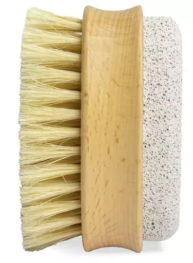 Brosse corporelle et pierre ponce double face, 1 unit&eacute;