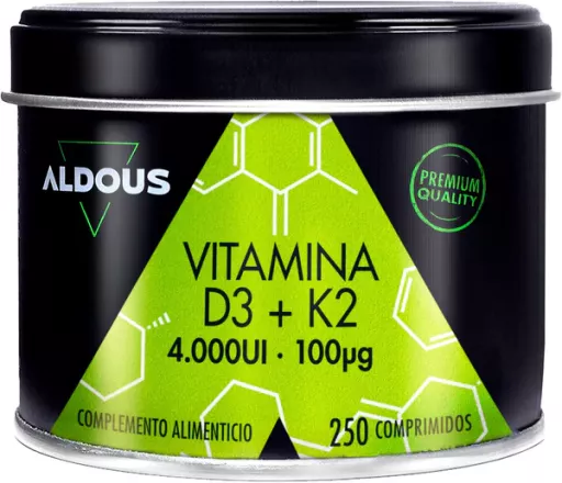 Aldous Bio Vitamine D3 + K2 250 comprim&eacute;s