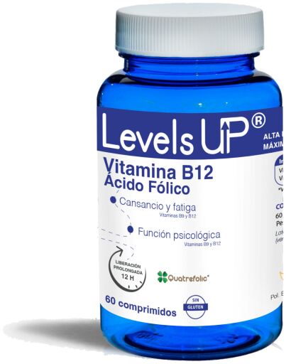 Bioserum Vitamine B12 et acide folique Levels Up, 60 comprim&eacute;s