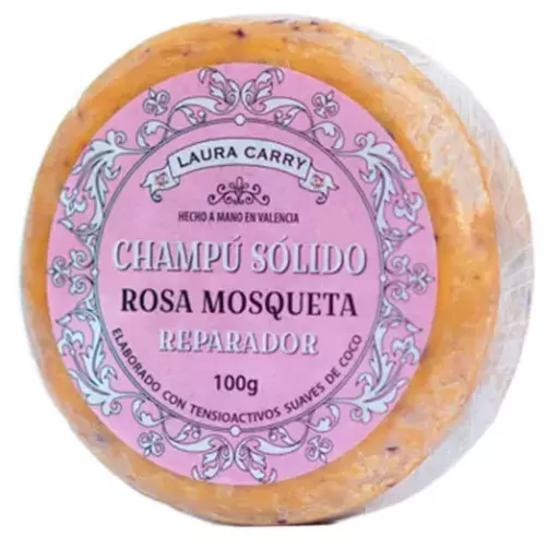 Laura Carry Shampoing r&eacute;parateur &agrave; la cire d'abeille pure, parfum rose musqu&eacute;e, 100 g