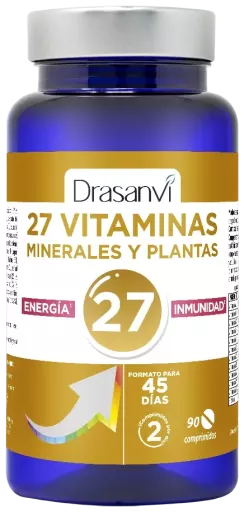 Drasanvi 27 vitamines et min&eacute;raux pour l'&eacute;nergie et l'immunit&eacute; - 90 capsules