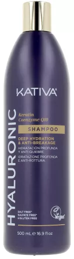Kativa Shampoing &agrave; la k&eacute;ratine hyaluronique et &agrave; la coenzyme Q10 500 ml