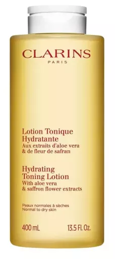Clarins Lotion tonique hydratante pour peaux normales &agrave; s&egrave;ches 400 ml