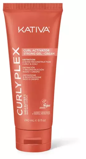 Kativa Gel-cr&egrave;me activateur de boucles Curly Plex, fixation forte, 240 ml