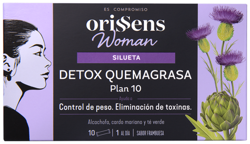 Orissens Br&ucirc;leur de graisse d&eacute;tox pour femmes, 10 b&acirc;tonnets