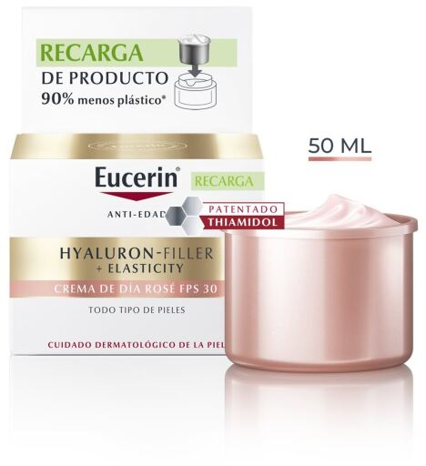 Eucerin Cr&egrave;me de jour ros&eacute;e Hyaluron-Filler+ &Eacute;lasticit&eacute; SPF30 Recharge 50ml